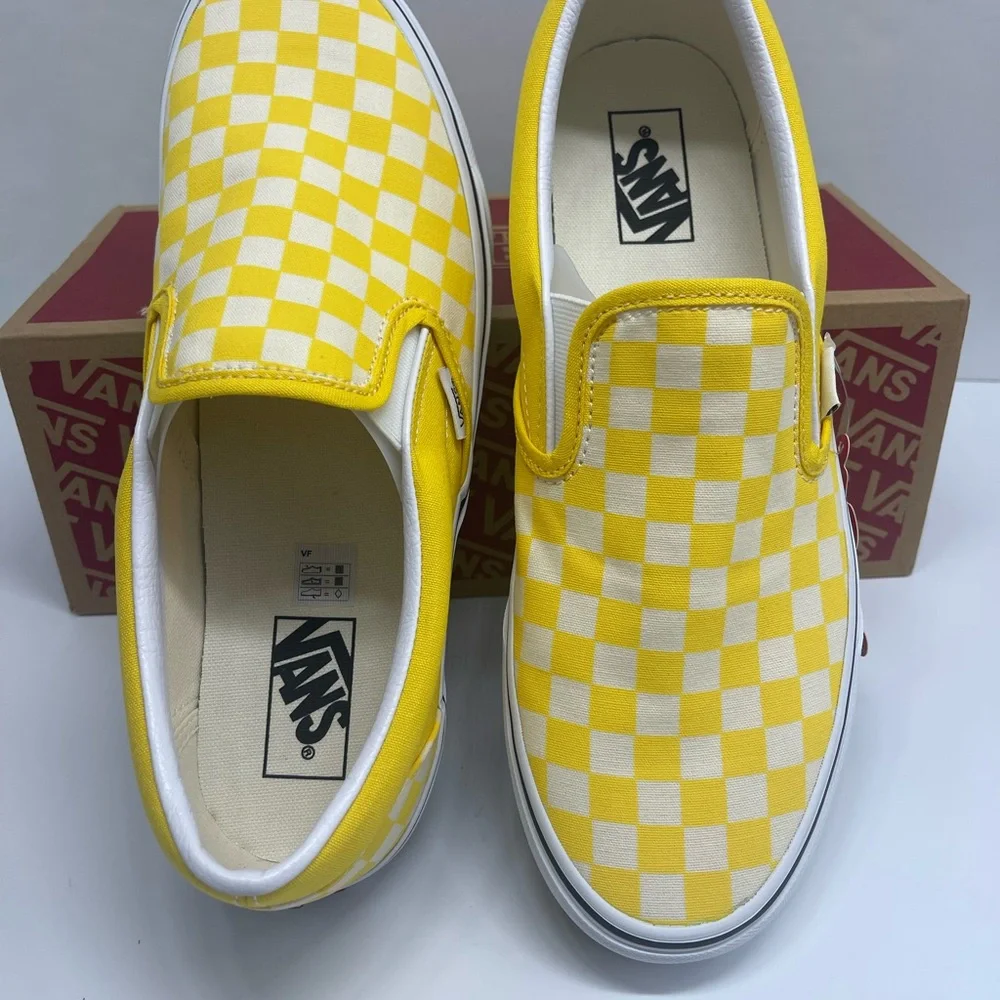 Vans Men’s Classic Slip-On
(Checkerboard) Cyber Yellow Sneakers 
VN0A33TB42Z - Picture 4 of 16